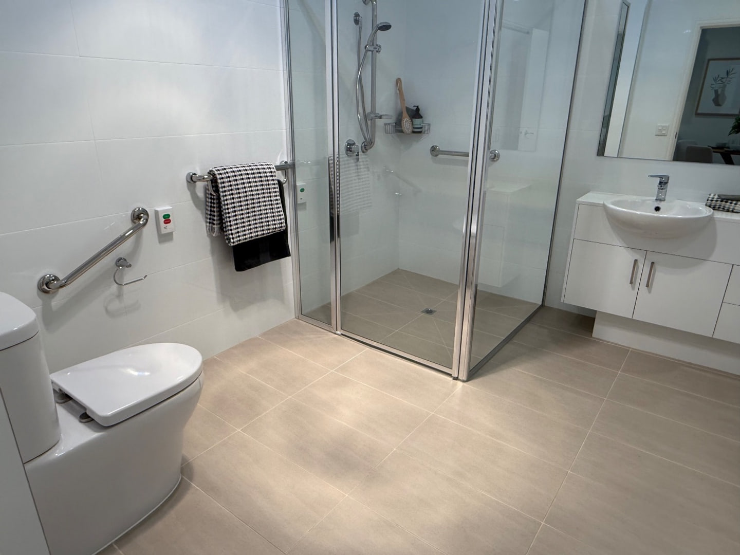 Clean accessible bathroom in an aged-care or community setting