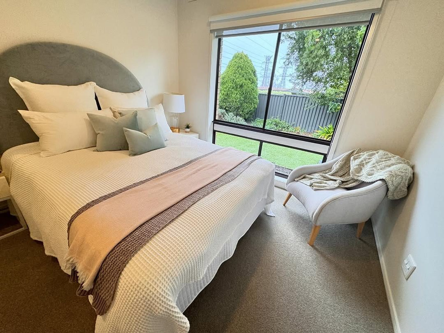 Clean and prepared bedroom after housekeeping service