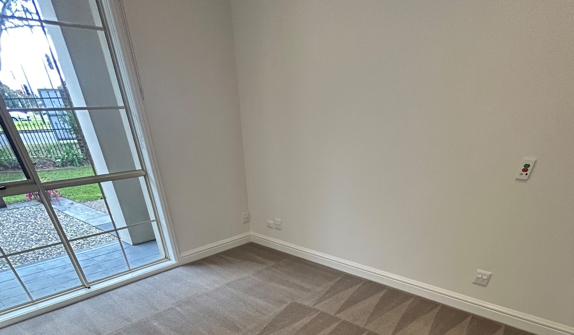 Freshly steam-cleaned carpet in a bright Melbourne apartment