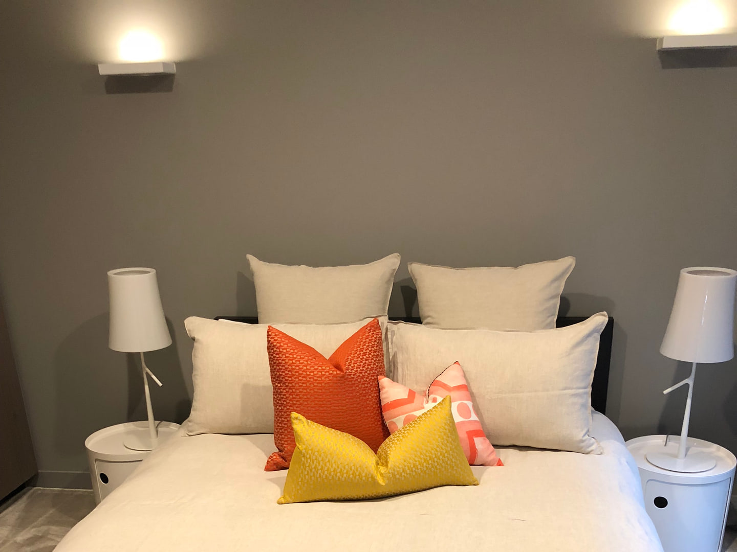Neat and clean bedroom prepared for use